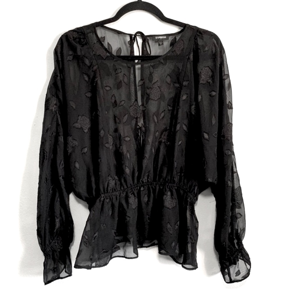 Express Chiffon Peplum Blouse